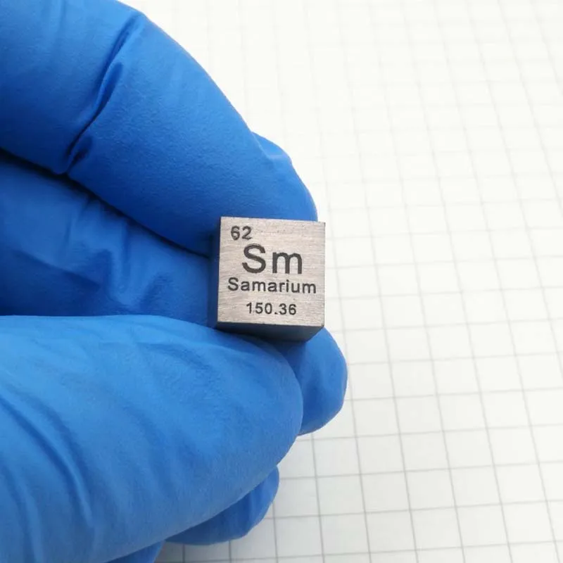 10 мм кубик Samarium Sm для периодического стола 99% чистый кубический металлический