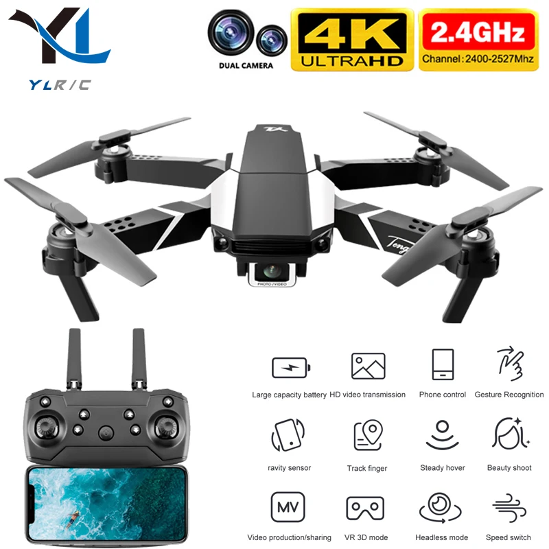 Новый S62 Дрон с разрешением 4K HD Двойная камера Wi Fi Fpv воздушного давления высокое