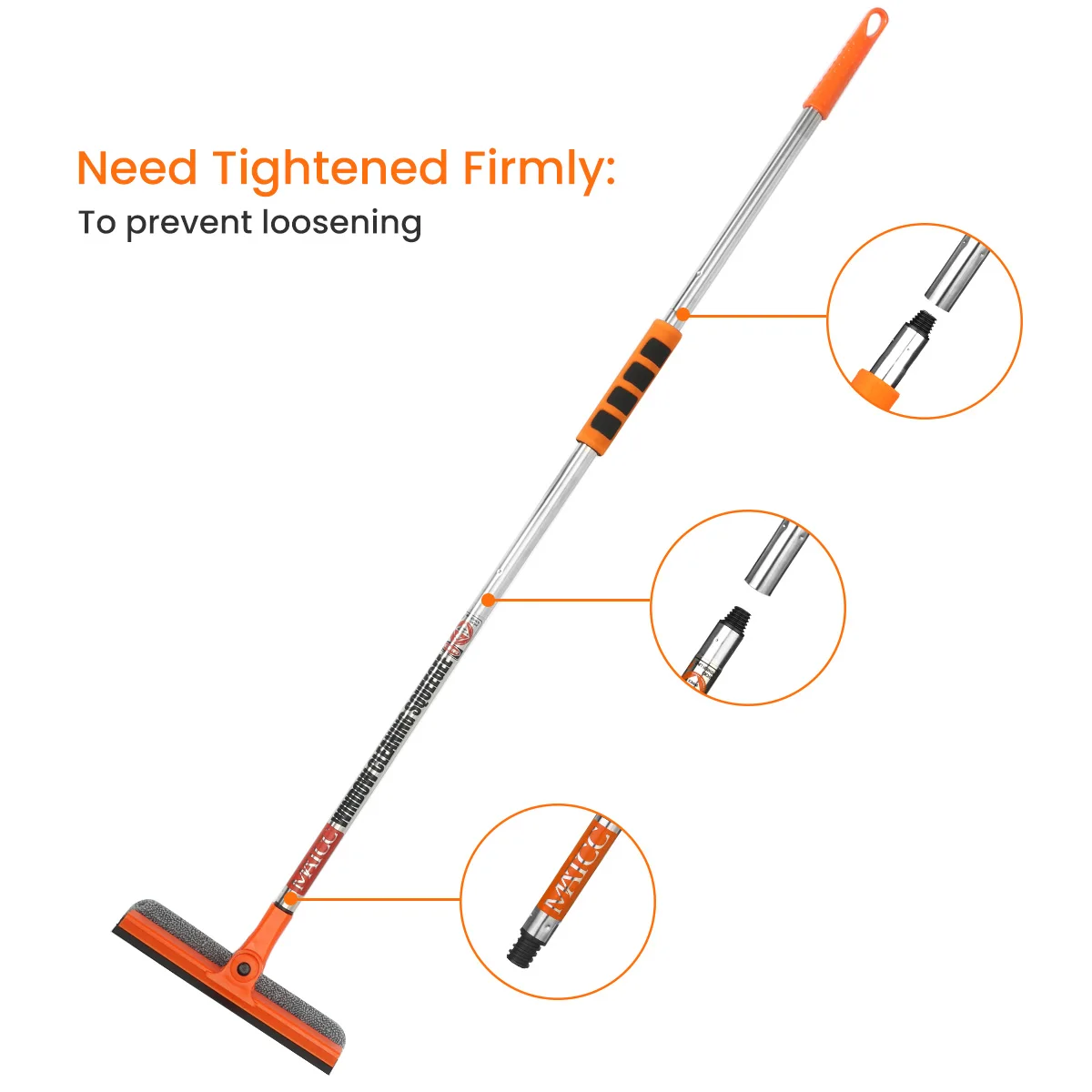 

115cm Window Cleaning Squeegee 180° Glass EVA Mop Cove Sponge Rotatable Brush Head Household Accessories Glass Cleaning Tools