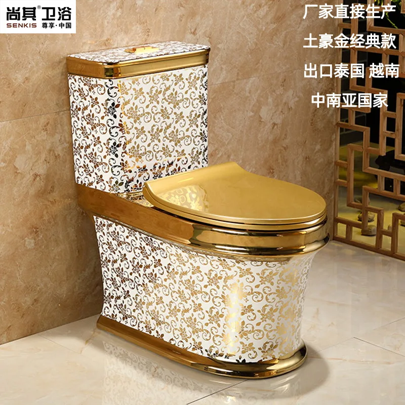 Местный Золотой туалет унитаз позолоченный для отеля|Туалеты| |
