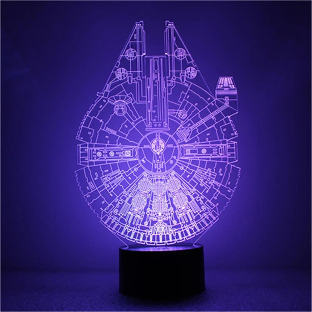 

3D Illusion Night Light Desk Lamp, 7 Colors Auto Gradual Changing USB Powered LED Lights with Touch Switch for Kids Gifts Home