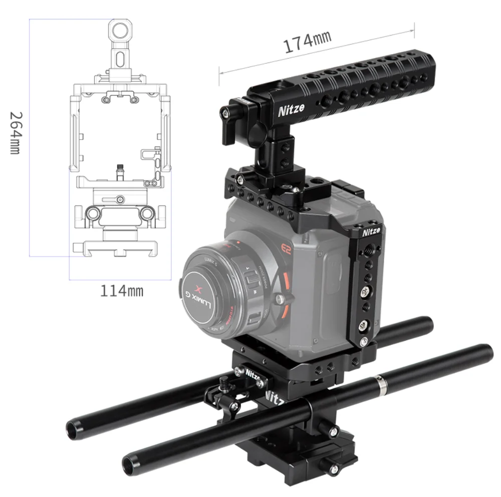 Нитце реечная оснастка корзины для Z CAM E2 камера ZTK pk tilta z клетка smallrig uurig