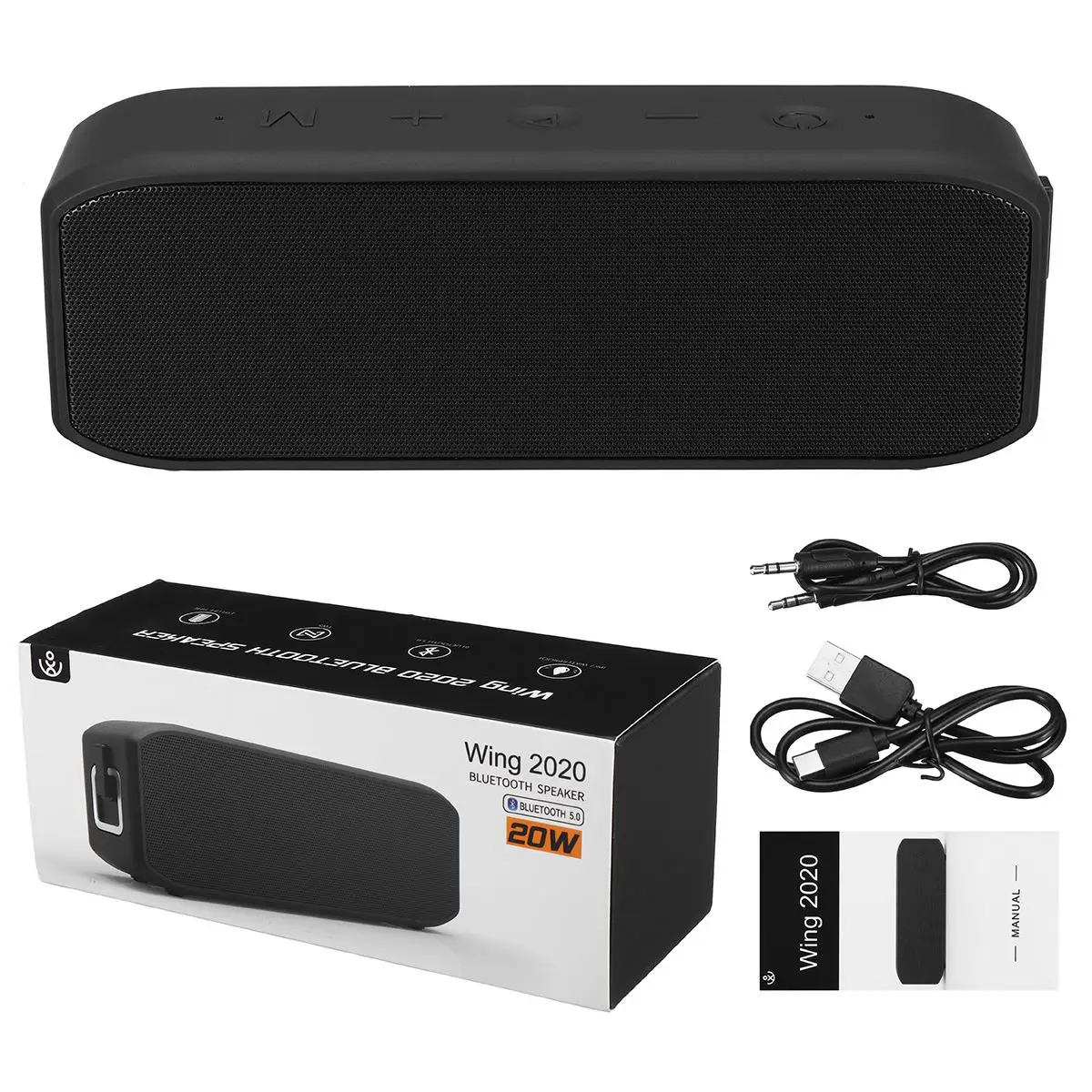 

20W Portable bluetooth 5.0 Wireless Speaker Better Bass bluetooth IPX7 Waterproof Soundbar Subwoofer Built-in 5200mAh battery