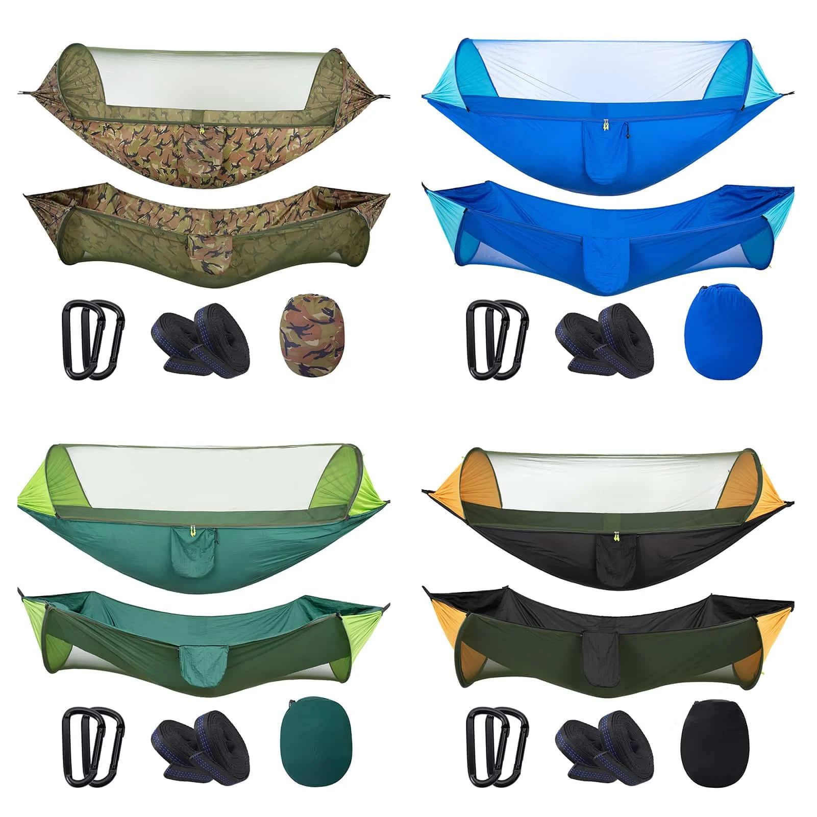 

Легкий гамак с сеткой для насекомых, портативный гамак для кемпинга, палатка, красочный автоматический быстрооткрывающийся гамак с москитной сеткой, товары для путешествий