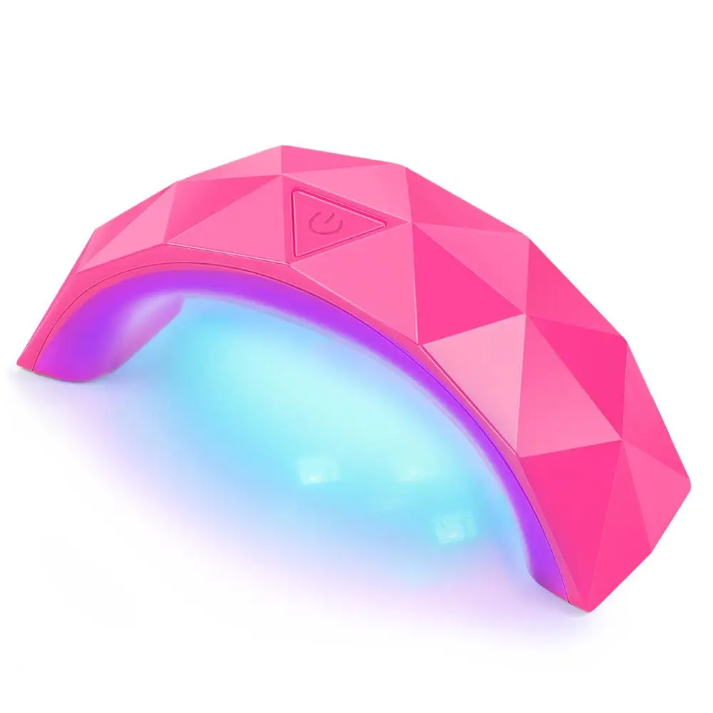 Pink 9 Вт УФ светодиодная лампа для сушки ногтей Портативный USB кабель для основного подарка для домашнего использования Гель-лак для ногтей сушилка мини-лампа с USB сушилки для маникюра - Цвет: Pink