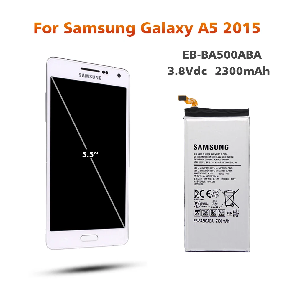 Аккумулятор для samsung A500 EB-BA500ABE 2300 мАч для samsung Galaxy A5 A500FU SM-A500F A500M Сменный аккумулятор для телефона