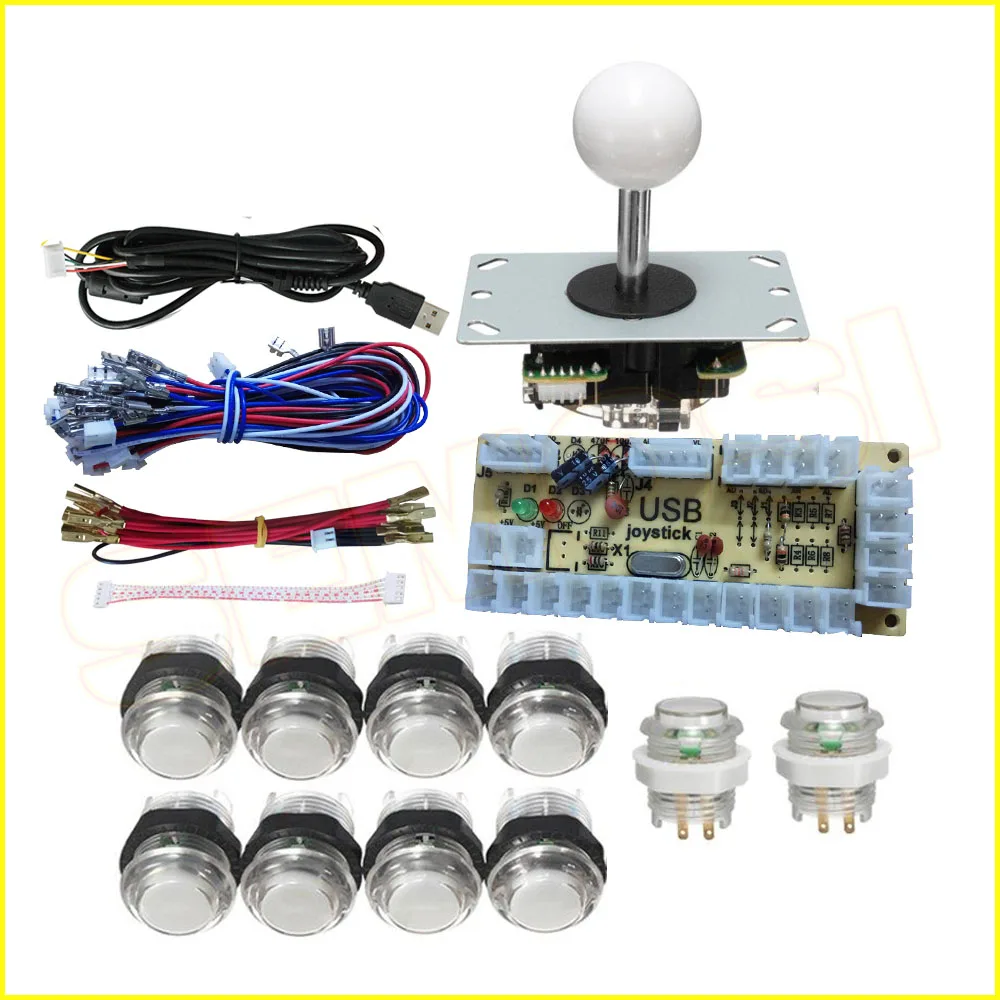 LED Аркады DIY части 2x нулевой задержки USB энкодер 2x8 способ джойстика 20x подсветкой
