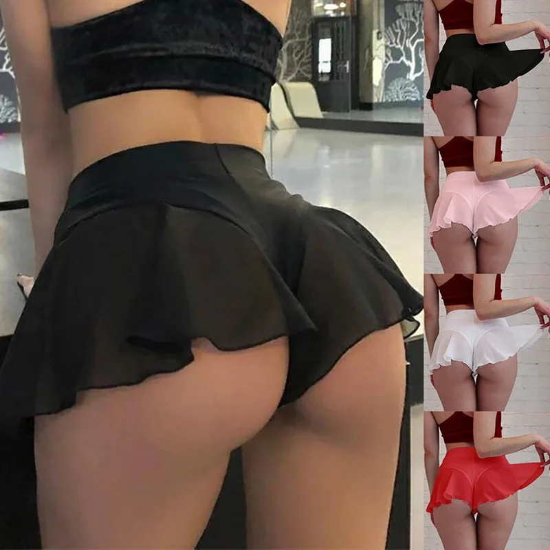 

Womens Sexy Sports Shorts Tennis Skirt Girls Gym Short Dance Skirt Shorts 2021 Solid Color Pantskirt Anti-emptied Short Pants
