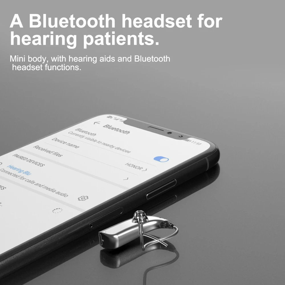 Лучший перезаряжаемый цифровой слуховой аппарат 4 дюйма Bluetooth мини усилитель