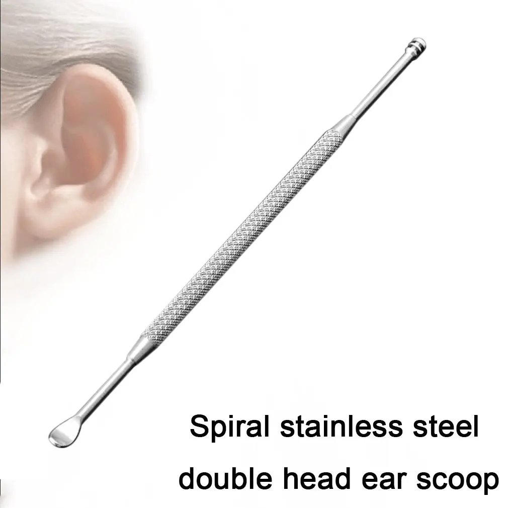 

Portable Stainless Steel Earpick Cleaning Tools Ear Care Safety Earpick Dig Ear Cleaning Device Ears Spoon Lightweight Durable