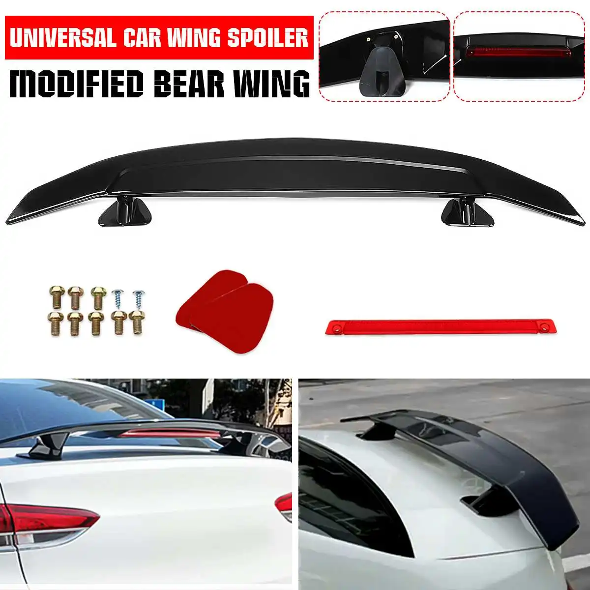 

Universal GT Racing Sport Rear Trunk Boot Lid Car Spoiler Ducktail Lip Wing For Mostly Sedan Car For Nissan GTR For Mustang