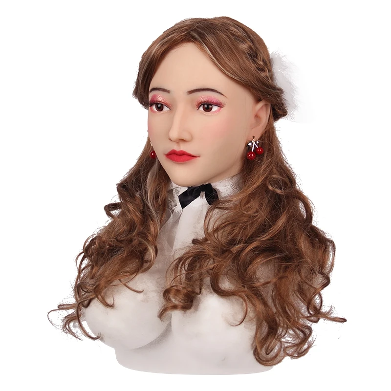 Маска на лицо Алисы Реалистичная мягкая силиконовая женская маска маскарад