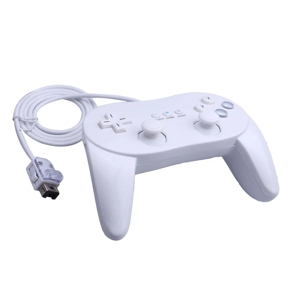 Второе поколение игрового пульта для Nintendo Wii "Classic Wired Gaming Remote Pro Shock Joypad Joystick"