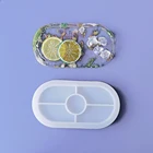 Подставка под горку Ellipse, подставка под стаканы с рельефными элементами, силиконовая форма 3D, подставка сделай сам, Декор для дома и стола, литые инструменты