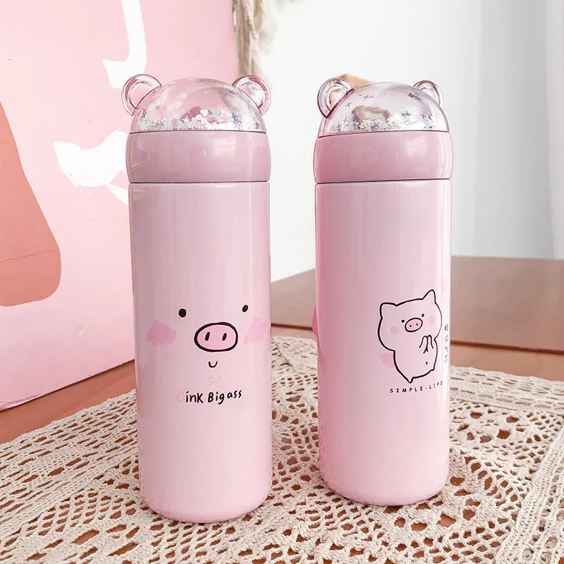 Термос из нержавеющей стали с изображением мультяшной свиньи | Дом и сад