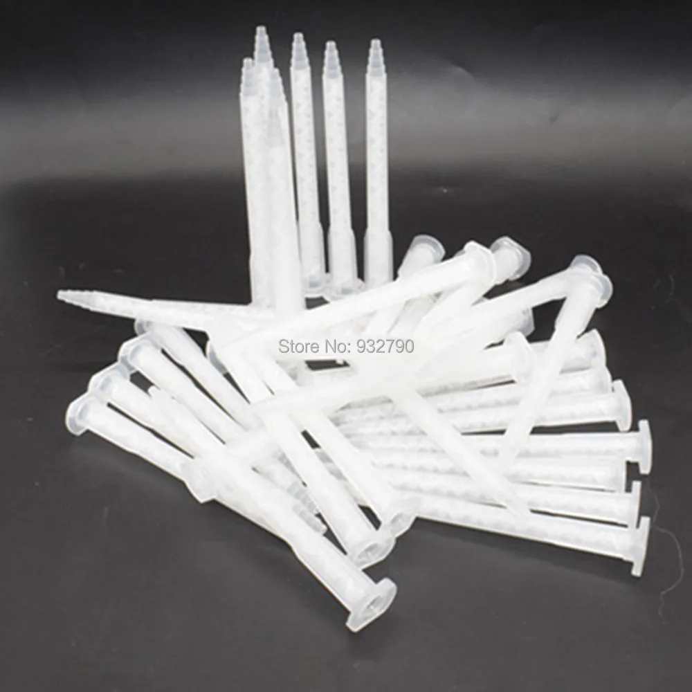 

100pcs 1:1 Epoxy Mixing Nozzle Adhesive Gun Applicator Static Mixer Mixing Nozzles Adhesive Cartridges Tip