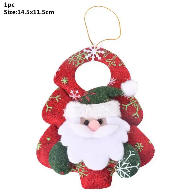 style2 Santa Claus 1/2/для волос(4 предмета), Рождество орнамент подарок Санта Клаус украшения для рождественской елки игрушка кукла повесить Рождественский Декор для дома, мешочек для De Natal - Цвет: style2 Santa Claus
