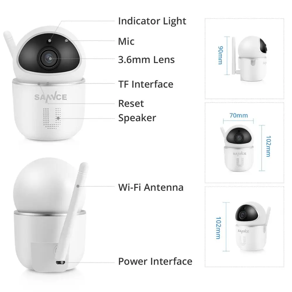 SANNCE домашняя IP камера безопасности Wi-Fi 1080P Беспроводная сетевая камера CCTV камера наблюдения ночное видение Детский Монитор Cam