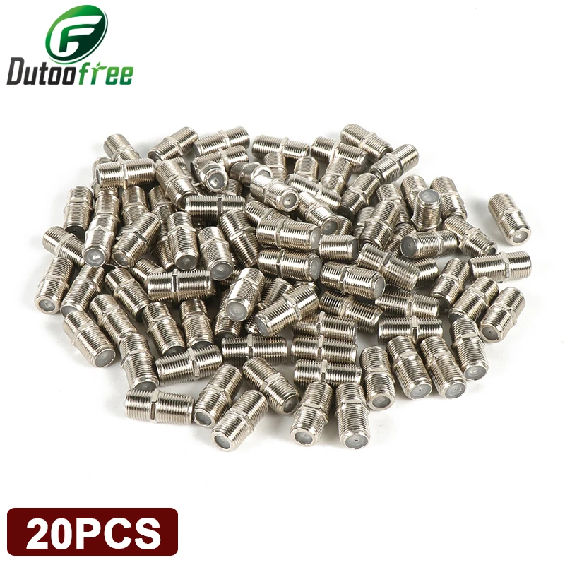 

20PCS/lot High quality F Type Coupler Adapter Connector Female F F Jack RG6 Coax Coaxial Cable