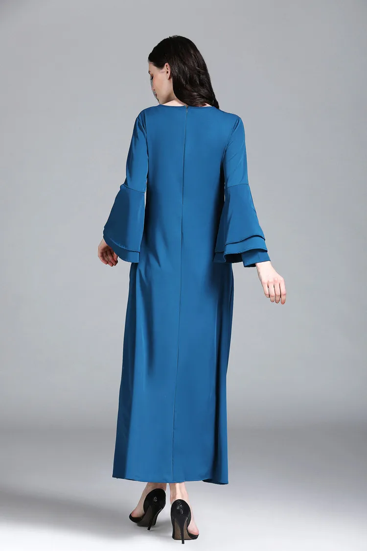 

2021 Summer New Middle East Arab Dubai Turkey Kuwait Muslim Plus Size Women's Dress Long Gown# Muslim Sets Clothing for Women