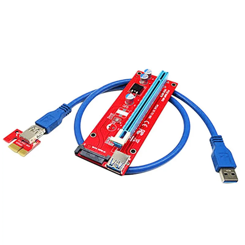 USB3.0 PCI E Express 1X to 16X Riser Card Adapter Майнинг выделенный видеокарта удлинитель с SATA разъем