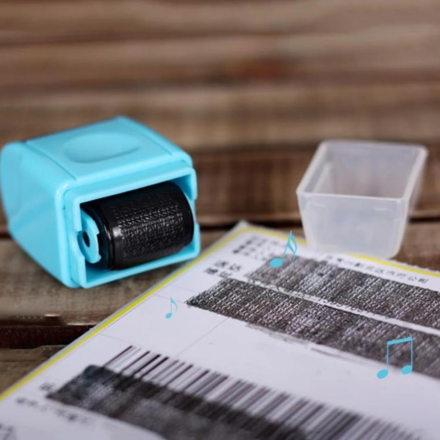 Refillable Wide Identity Protection Theft Security Stamp Roller Self Covering with 3 Ink Refills for Envelopes Package Pro | Канцтовары