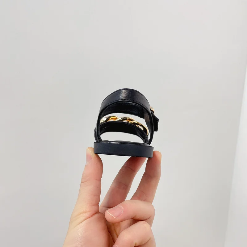 

Children's Fashion Sandals 2021 Summer New Girl Metal Square Head Casual Beach Non-slip Wear-resistant Kids Shoes GSS31