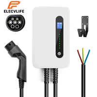 wallbox ev charger electric vehicle charging station evse type 2 cable 16a 32a single phase eu iec 62196 7 6kw for electric car