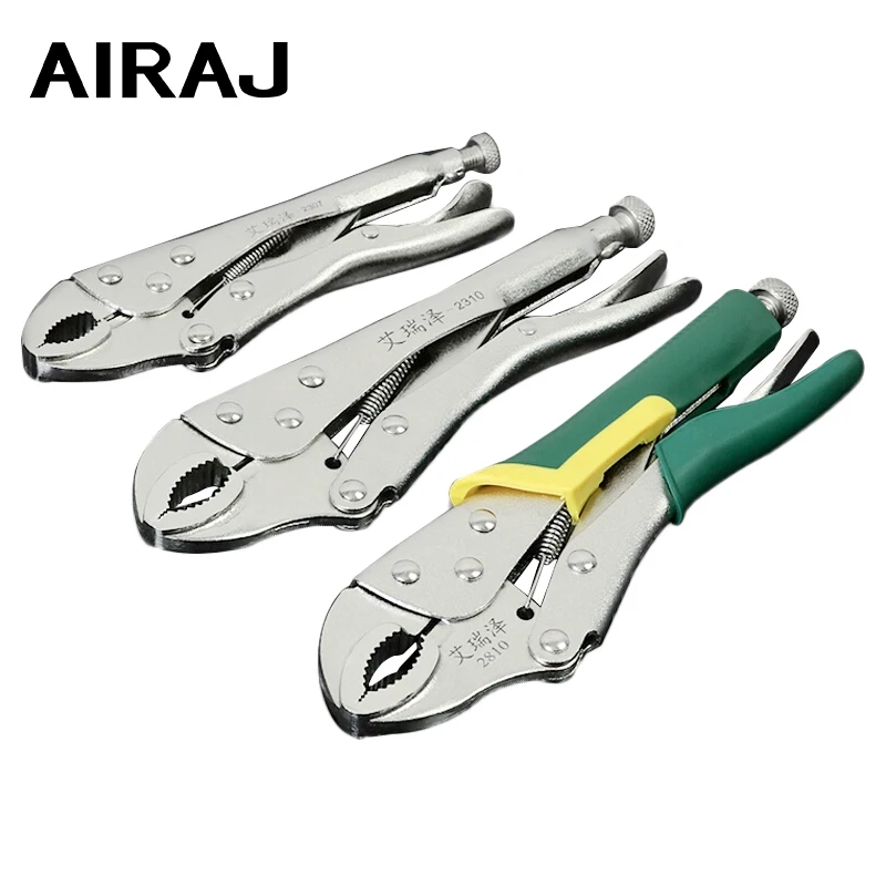 

AIRAJ New Industrial Round-nose Pliers High Torque Locking Vise Carbon Steel Thread Wrench Strong Pipe Clamp Fixing Hand Tool