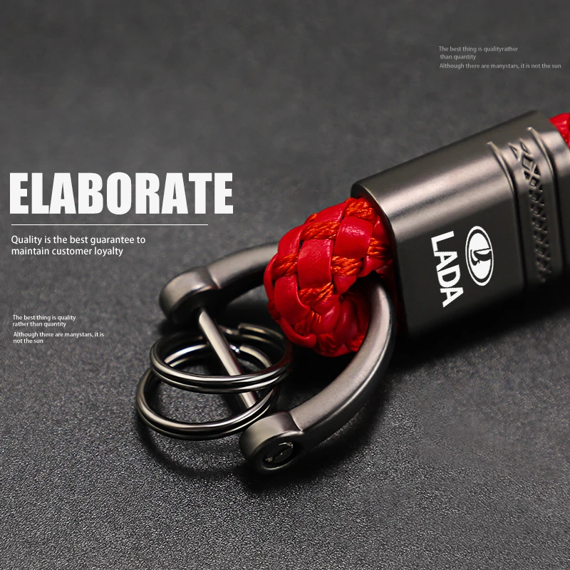 Автомобильный брелок из цинкового сплава искусственная кожа плетеная для Lada Niva