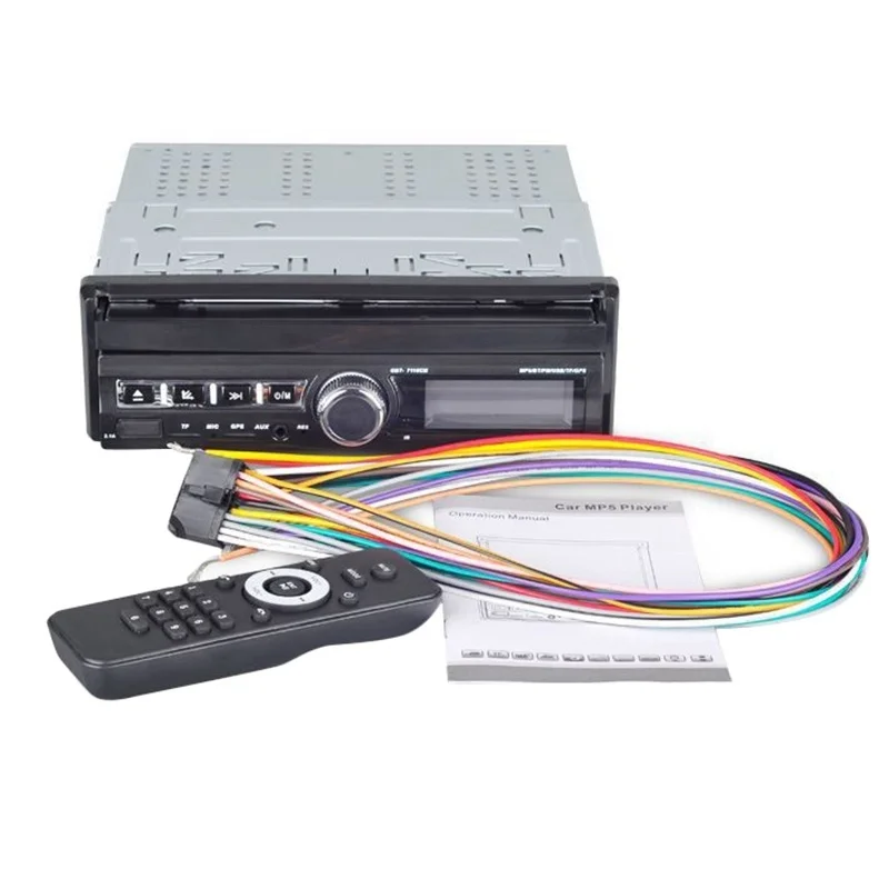 7-дюймовый 1Din плеер электрический выдвижной экран автомобильное радио стерео MP5 HD