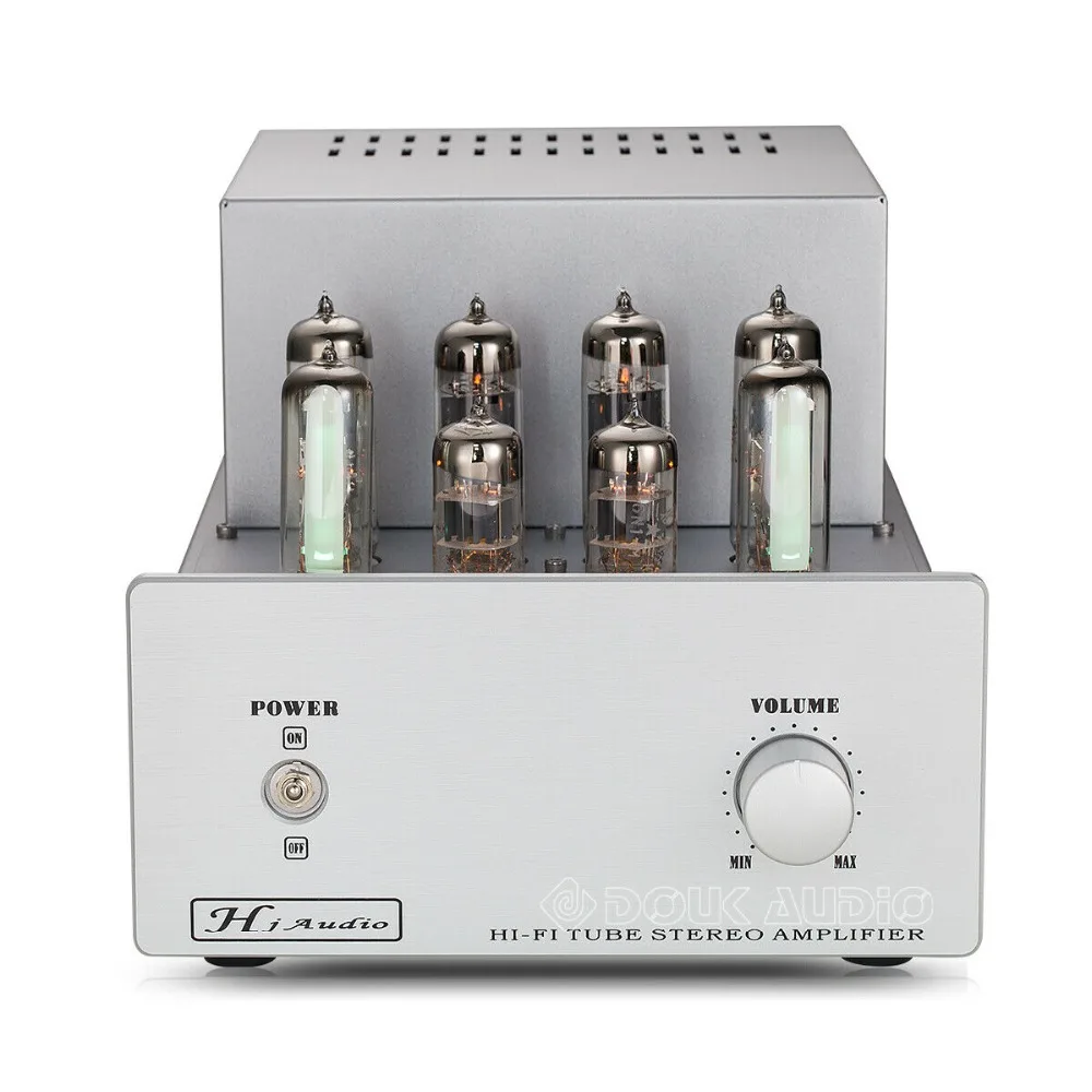 Douk аудио HiFi стерео двухтактный усилитель мощности класса AB 6P14/EL84 вакуумный ламповый усилитель 13 Вт* 2