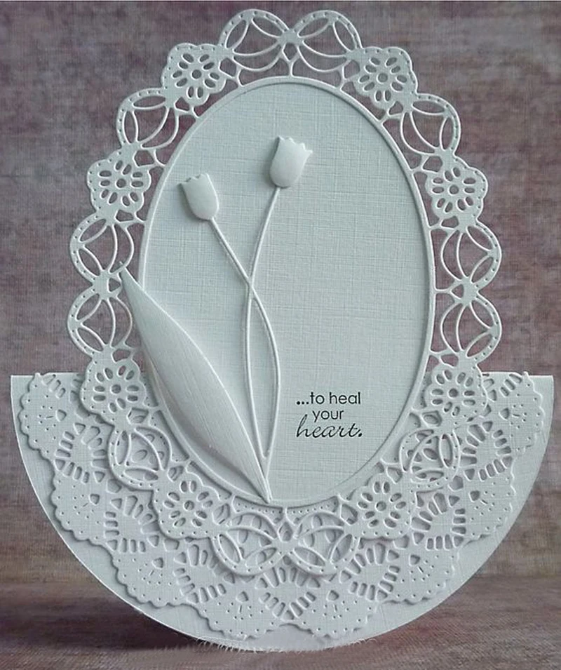 

Metal Cutting Dies Floral Mirror Frame 2020 New Crafts Die Stencil For DIY Scrapbooking Paper Cards Embossing Die Template