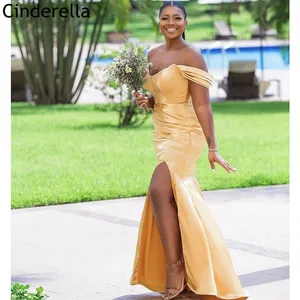 Bridesmaid Dresses Yellow Scoop Sleeveless Side Slit Spandex Satin Zipper Back Mermaid Bridesmaid Dresses Wedding Party Dresses Bridesmaid Dresses Yellow Scoop Sleeveless Side Slit Spandex Satin Zipper Back Mermaid Bridesmaid Dresses Wedding Party Dresses