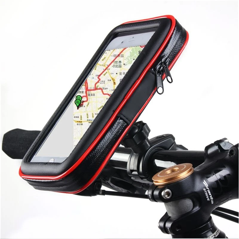 

Bicycle Motorcycle Phone Holder Stand w/ Upgrade Waterproof Pouch Bag for iPhone 12 Pro Max Bike Handlebar Mount Suporte Celular