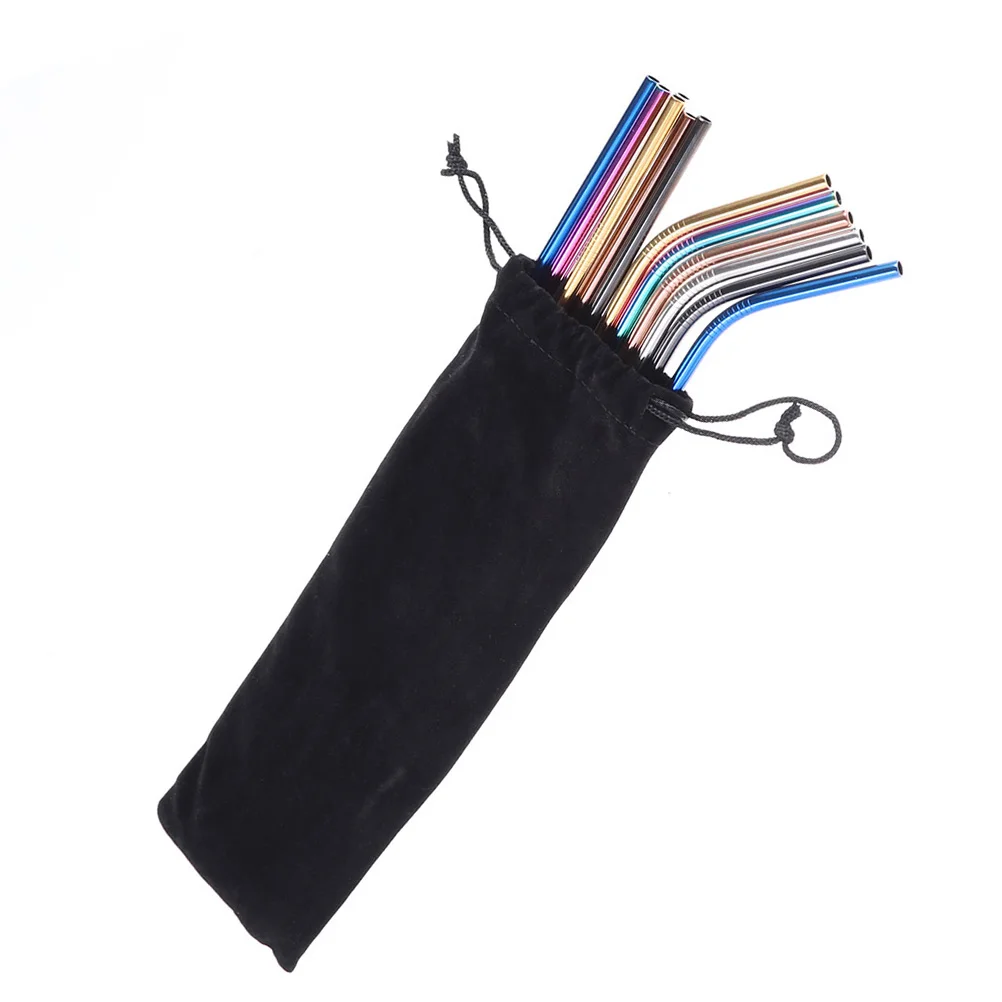 1 шт. черная фланелевая сумка из нержавеющей стали соломенная для переноски