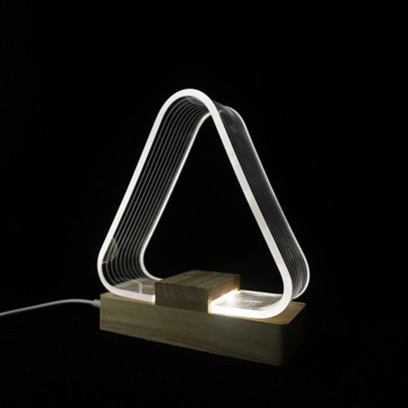 

Creative USB Lamp Furniture Nordic Simple Study Lamp Rechargeable LED Acrylic Small Night Lamp Holiday Lamp