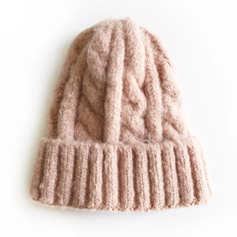 

DeePom Winter Hat Children Knitted Beanie Thickened Warm Hats For Girls Boys Unisex Kids Parent Child Hat Gorro Bonnet Elastic