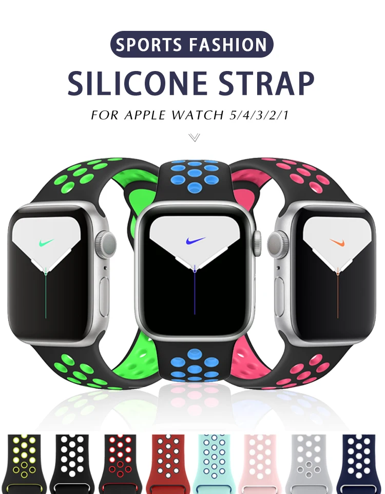 Мягкий силиконовый сменный спортивный ремешок для 38 мм Apple Watch Series1 2 3 4 5 42 мм наручный браслет ремешок для iWatch Sports Edition