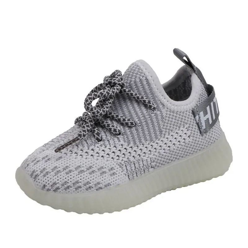 Светящиеся кроссовки для маленьких мальчиков и девочек обувь с подсветкой