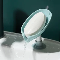 suction cup soap dish for bathroom shower portable leaf soap holder plastic sponge tray for bathroom accessories soap box