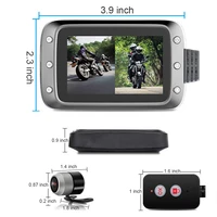motorcycle mogoi dash cam gps 1080p 3 0 lcd screen waterproof 140 degree angle dual lens video recorder night vision recorder