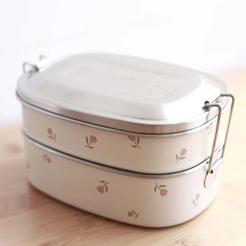 

Ланч-бокс для Φ Bento Box 304, высококачественная металлическая двухслойная зеркальная коробка из нержавеющей стали