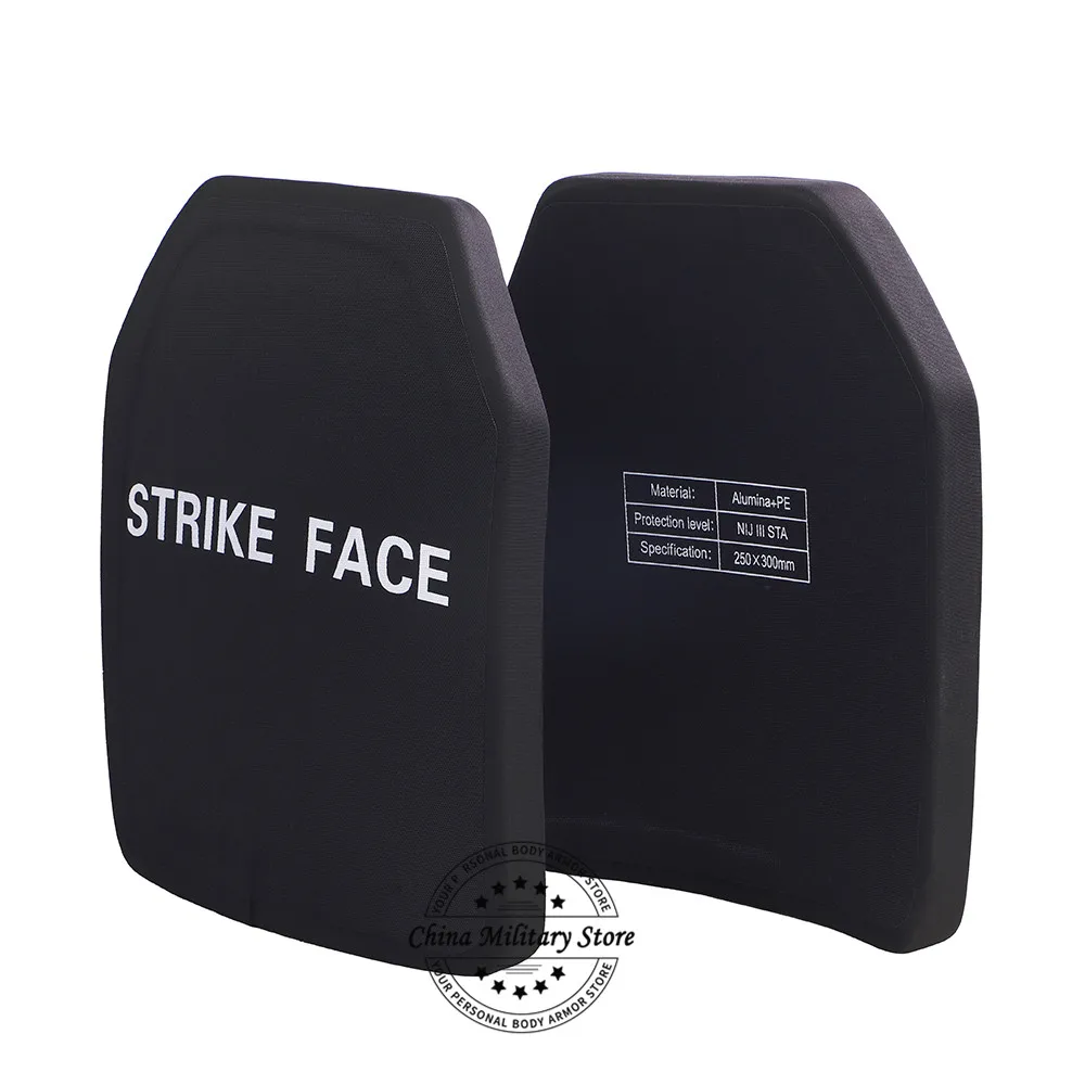 1pc 10x12 Inche Multi Curve Level 3 Military Stand Alone Ceramic Armor Plate Strike Face Police Ballistic Bulletproof Plates |