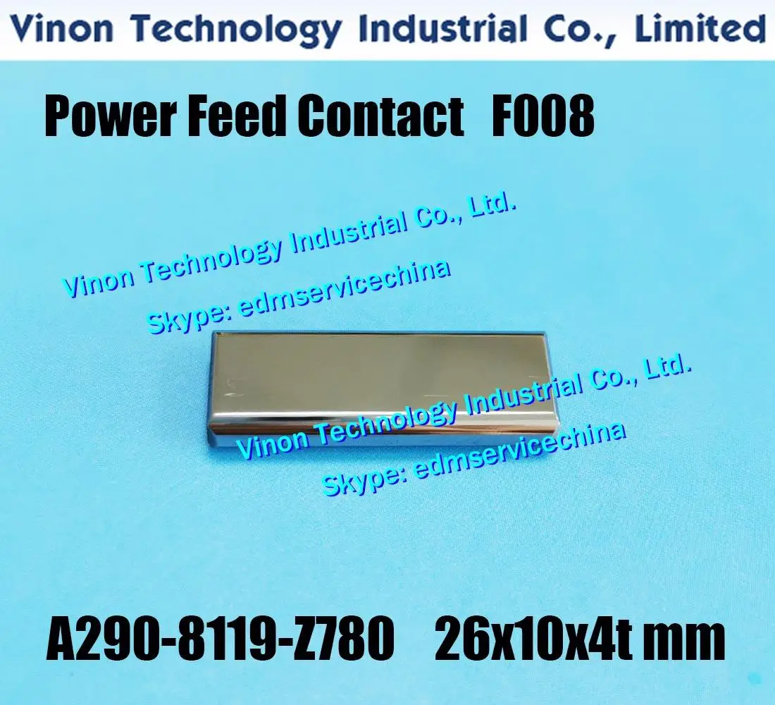

(2pcs) A290-8119-Z780-L 30x10x4tmm Power Feed Contact F008-1 for Fanuc iE,CiA series machine. edm electrode pin F006-2(30)