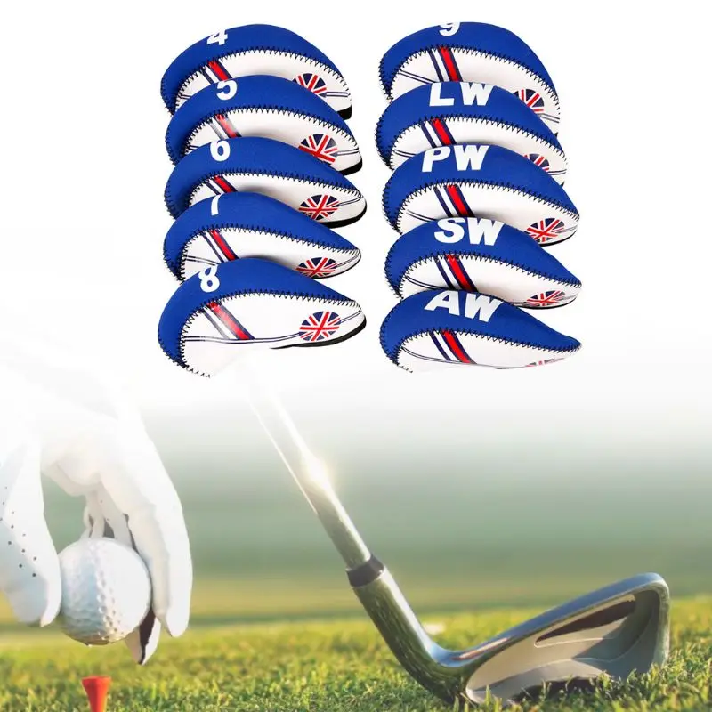 

10Pcs/Set Portable Sport Neoprene Golf Club Head Cover Iron Protective Headcover