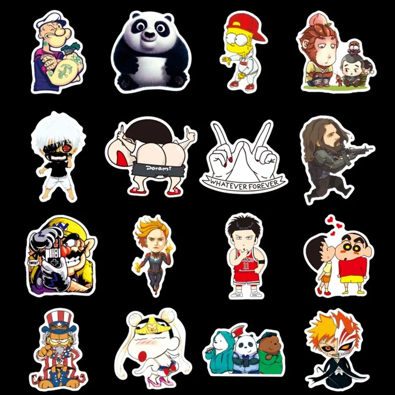 100 шт. милые не раз за разом стикеры Disney бумага Автомобиль Мотоцикл чемодана с