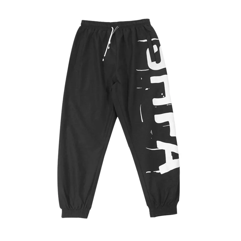 

FMZXG Trendy casual pants men's summer thin print Capris small leg Harem Pants loose hip-hop sport legged pants