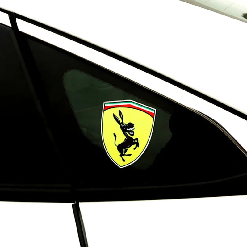 Забавный aluminumcar стикер для окна автомобиля на рулевое колесо forPorsche Ferrari Lamborghini Ford