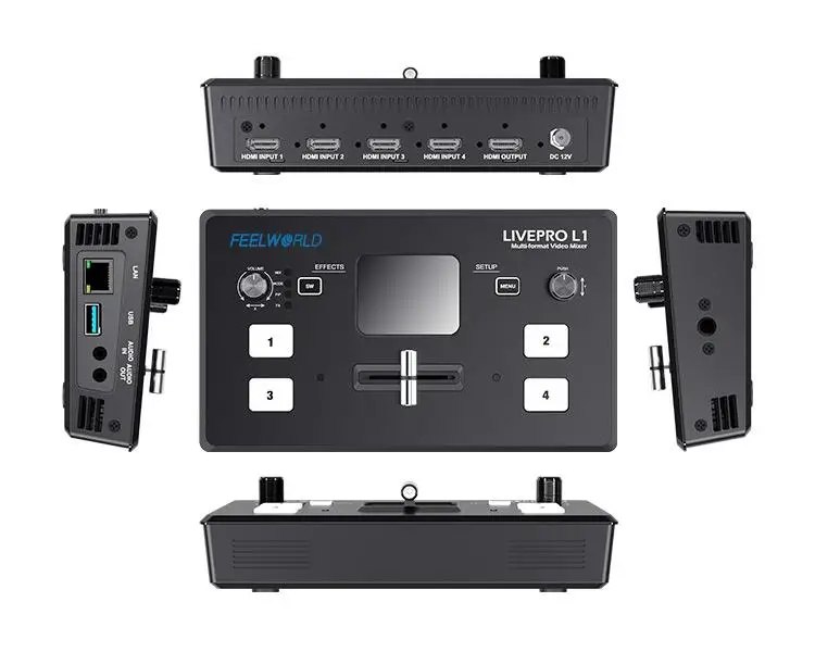 Мультиформатный Смеситель для видео FEELWORLD LIVEPRO L1 V1 коммутатор с 4 входами HDMI